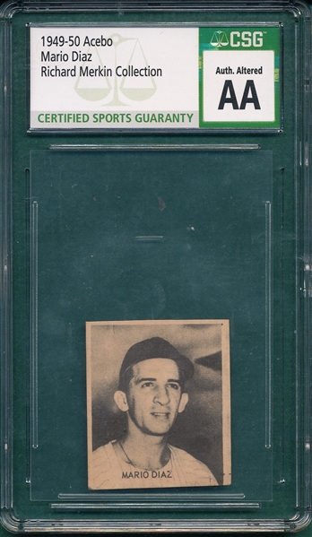 1949-50 Acebo Mario Diaz CSG Authentic