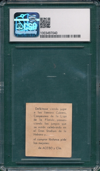 1949-50 Acebo Mario Diaz CSG Authentic