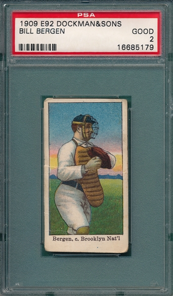 1909 E92 Bergen Dockman & Sons PSA 2