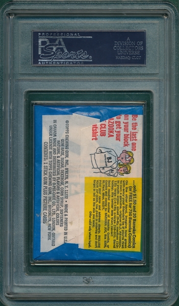 1968 Topps Football Series 1 Wax Pack PSA 7