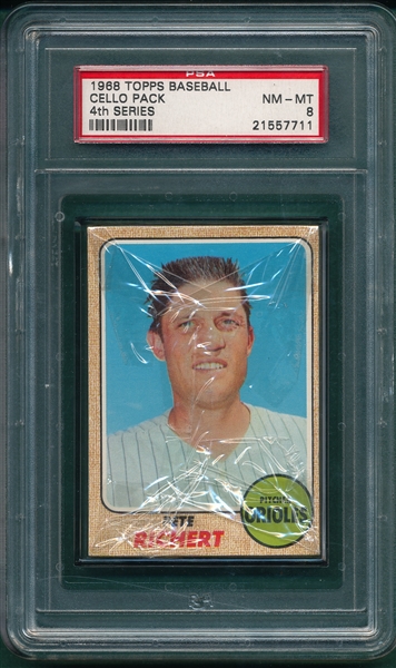 1968 Topps Baseball Series 4 Cello Pack PSA 8 