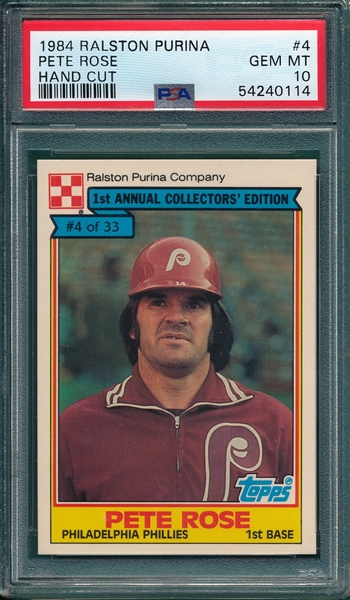 1984 Ralston Purina #4 Pete Rose PSA 10 *Gem Mint*