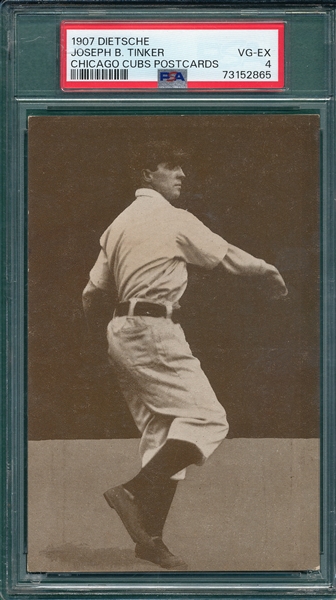 1907 Dietsche Post Card Joseph Tinker PSA 4