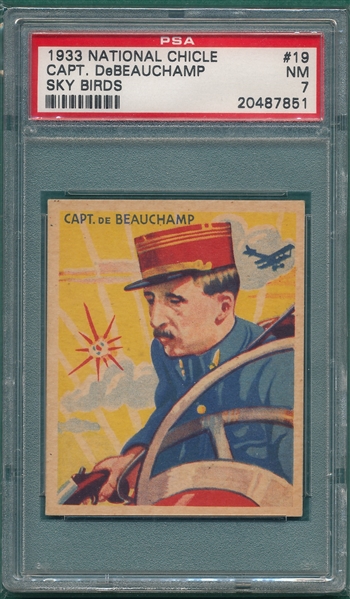 1933 national Chicle #19 Capt DeBeauchamp PSA 7