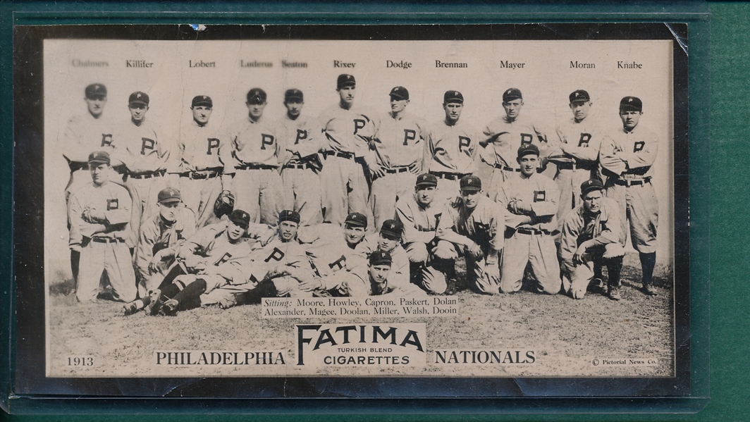 1913 T200 Philadelphia Nationals Fatima Cigarettes W/ Alexander