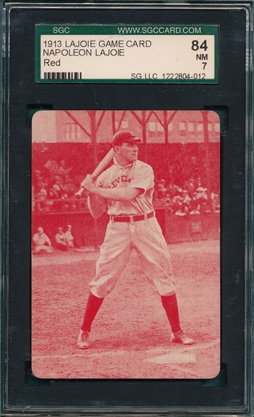 1913 Napoleon Lajoie Card Game, Red SGC 84