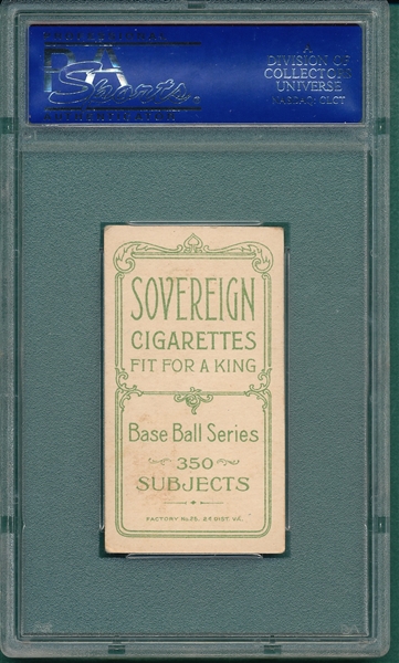 1909-1911 T206 Chase Dark Cap, Sovereign Cigarettes PSA 4