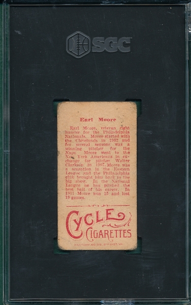 1912 T207 Moore Cycle Cigarettes SGC 1.5