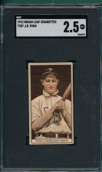 1912 T207 Ryan Broad Leaf Cigarettes SGC 2.5