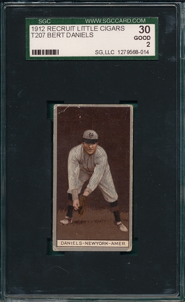 1912 T207 Daniels Recruit Little Cigars SGC 30