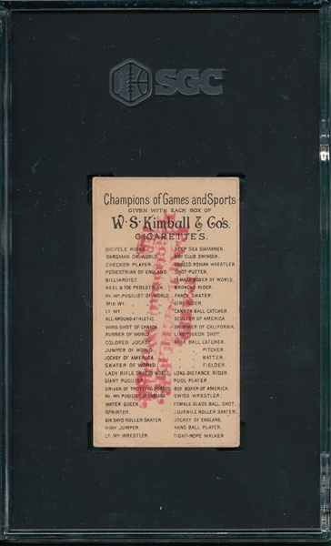 1887 N184 W. G. George, Kimball Champions SGC 1.5