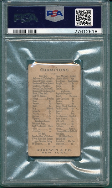 1888 N162 Wood, Goodwin Champions PSA 1 