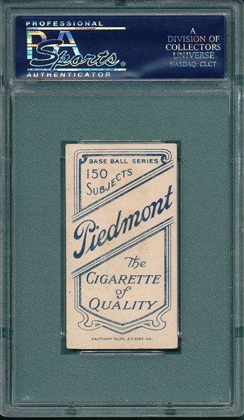 1909-1911 T206 McGraw, Finger In Air, Piedmont Cigarettes, PSA Authentic