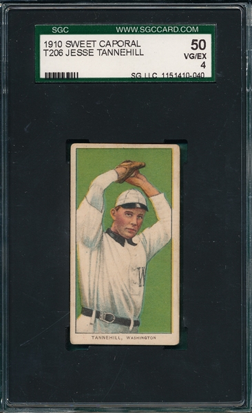 1909-1911 T206 Tannehill, Jesse, Sweet Caporal Cigarettes SGC 50