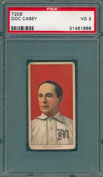 1909-1911 T206 Casey Cycle Cigarettes PSA 3