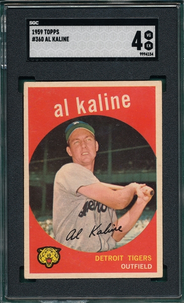 1959 Topps #360 Al Kaline SGC 4