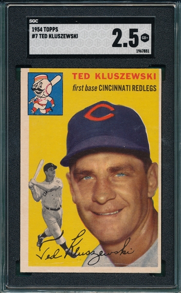 1954 Topps #7 Ted Kluszewski SGC 2.5