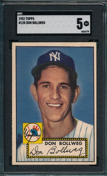 1952 Topps #128 Don Bollweg SGC 5