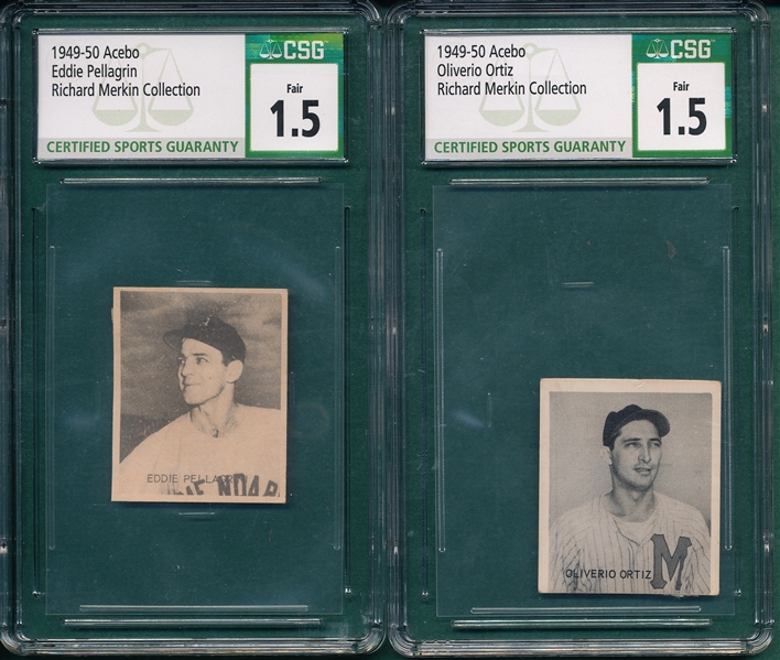 1949-50 Acebo Ortiz & Pellagrin, Lot of (2), CSG 1.5