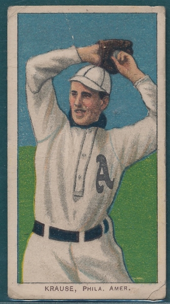 1909-1911 T206 Krause, Pitching, Cycle Cigarettes 