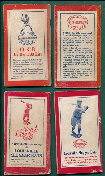 1925-33 Sporting News Record Books, Lot of (4) W/ W. Johnson & Gehrig