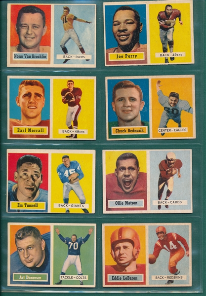 1957 Topps Football Near Set (151/154) W/ Ray Berry, Rookie