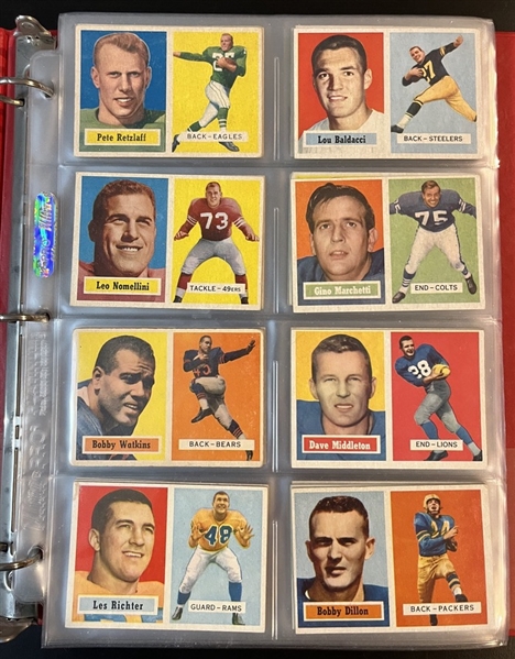 1957 Topps Football Near Set (151/154) W/ Ray Berry, Rookie