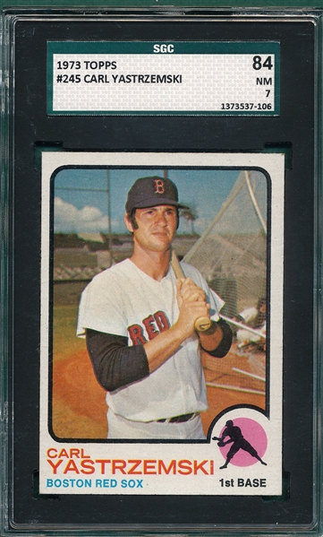 1973 Topps #245 Carl yastrzemski SGC 84