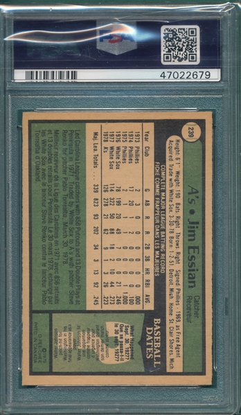 1979 O-Pee-Chee #239 Jim Essian PSA 10 *Gem Mint*