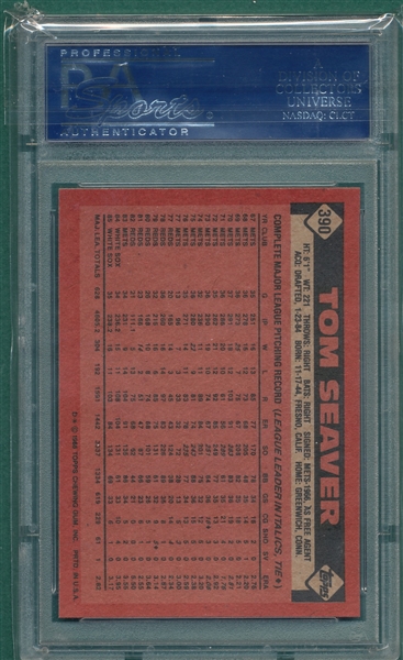 1986 Topps #390 Tom Seaver PSA 10 *Gem Mint*