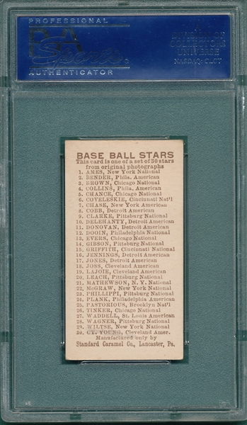 1910 E93 Jennings Standard Caramel CO. PSA 5