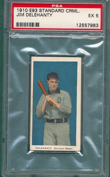 1910 E93 Delehanty, Jim, Standard Caramel CO. PSA 5