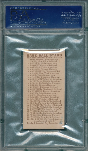 1910 E93 Wiltse Standard Caramel CO. PSA 5