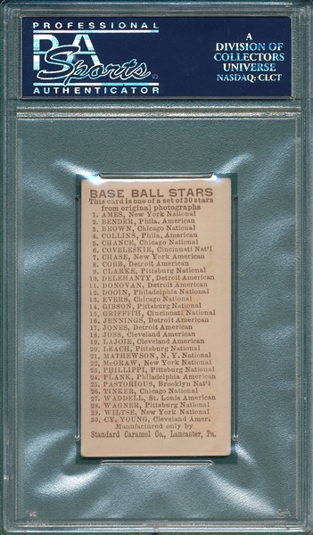 1910 E93 Ames Standard Caramel CO. PSA 5