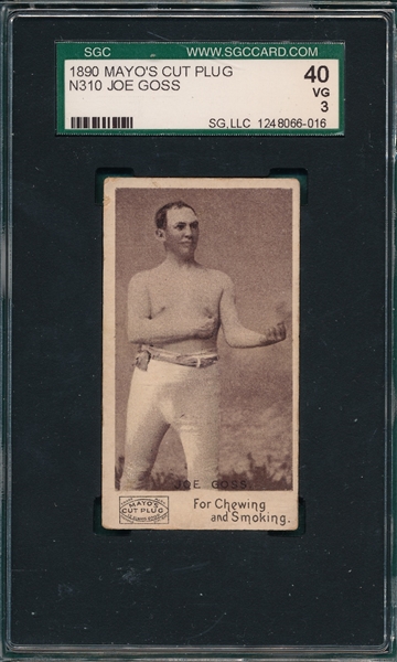 1890 N310 Boxing Joe Goss Mayo's Cut Plug SGC 40 