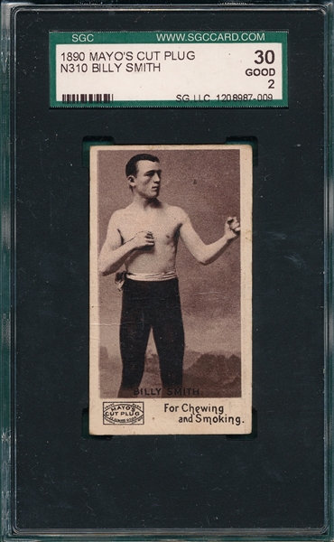 1890 N310 Boxing Billy Smith Mayo's Cut Plug SGC 30 