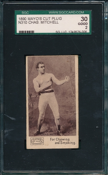 1890 N310 Boxing Chas Mitchell Mayo's Cut Plug SGC 30 