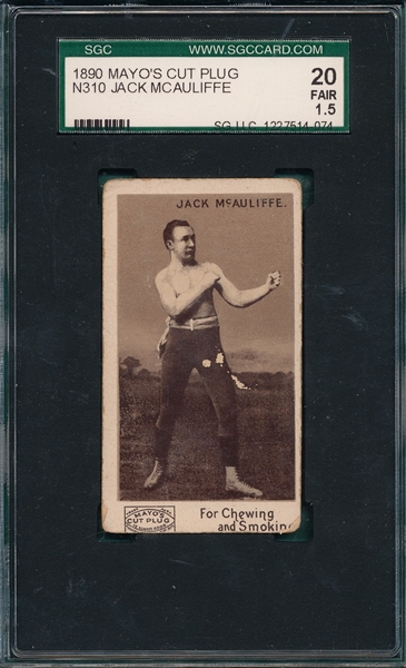 1890 N310 Boxing Jack McAuliffe Mayos Cut Plug SGC 20 