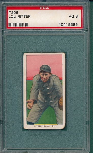 1909-1911 T206 Ritter Piedmont Cigarettes PSA 3