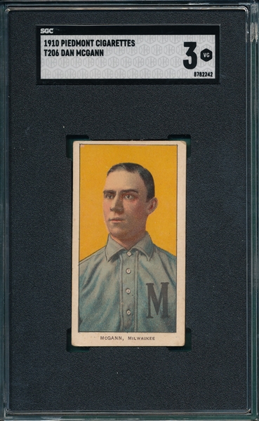 1909-1911 T206 McGann Piedmont Cigarettes SGC 3