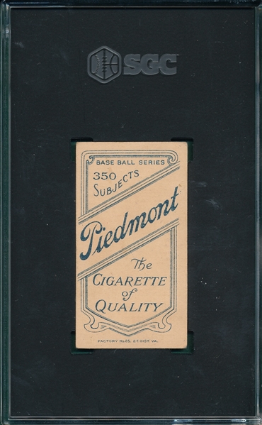 1909-1911 T206 Bastian Piedmont Cigarettes SGC 3 *Southern League*