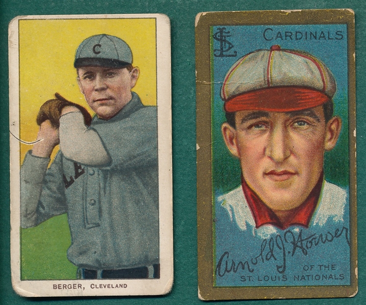 1909-1911 T206 Berger & T205 Hauser, Lot of (2)