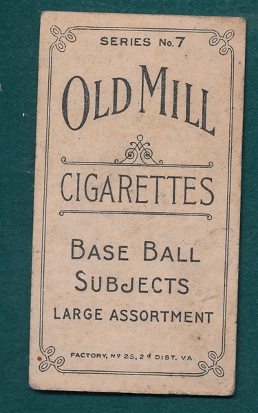 1910 T210-7 Gastmeyer, Fielding, Old Mill Cigarettes