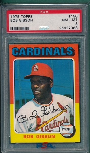 1975 Topps #150 Bob Gibson PSA 8