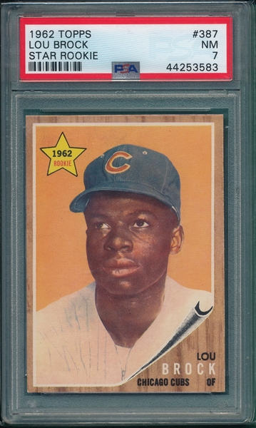 1962 Topps #387 Lou Brock PSA 7 *Rookie*