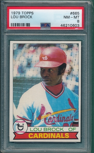 1979 Topps #10 Lou Brock PSA 8