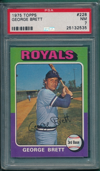 1975 Topps #228 George Brett PSA 7 *Rookie*