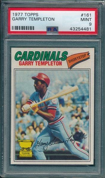 1977 Topps #161 Garry Templeton PSA 9 *Rookie*