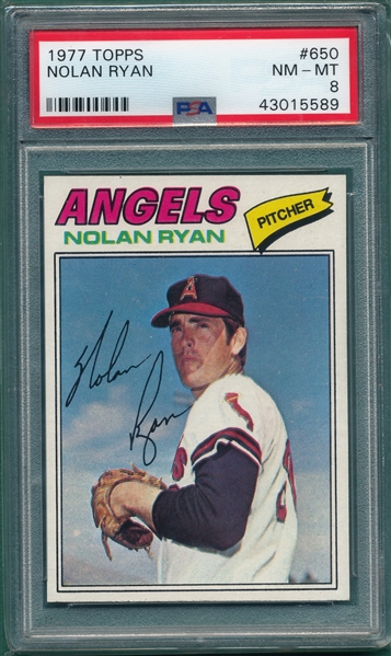 1977 Topps #650 Nolan Ryan PSA 8