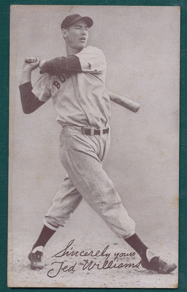 1939 Exhibits Ted Williams, No Number, Printed in USA